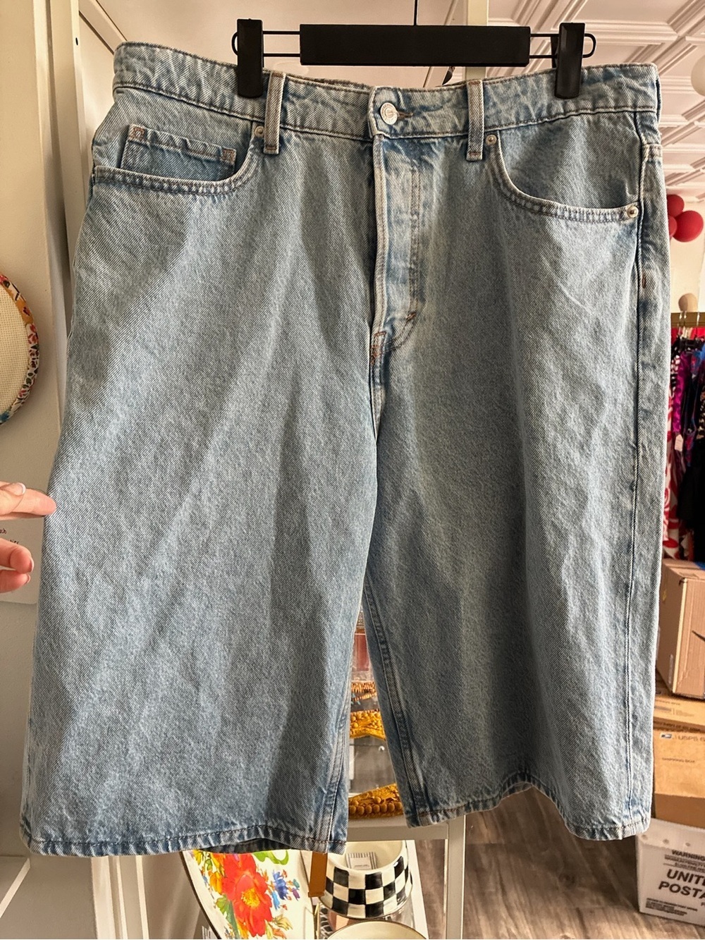 & Denim Light Blue long Denim Women’s Jean short jorts